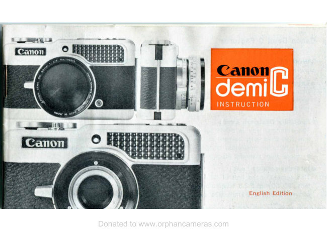 Canon Demi C manual cover