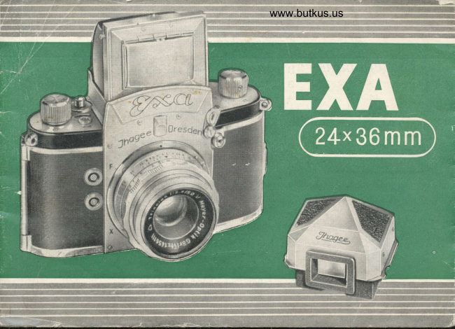 Exakta EXA 24X35mm SCANNED DIRECTLY manual cover