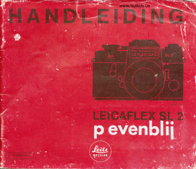 Leicaflex SL 2 handleiding manual cover