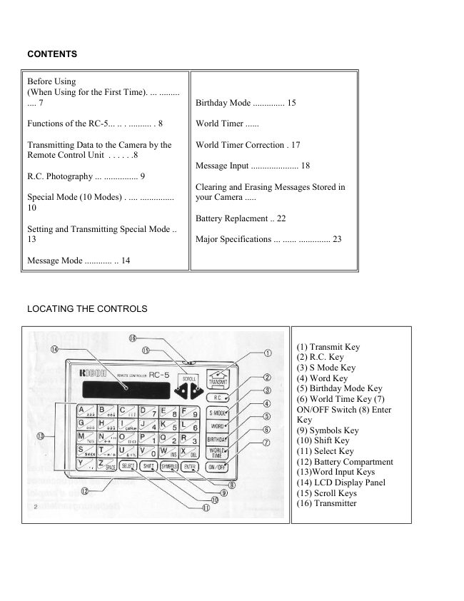 Ricoh RC-5 manual cover
