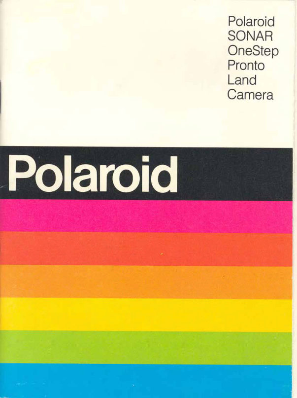 Polaroid Sonar Pronto One Step manual cover