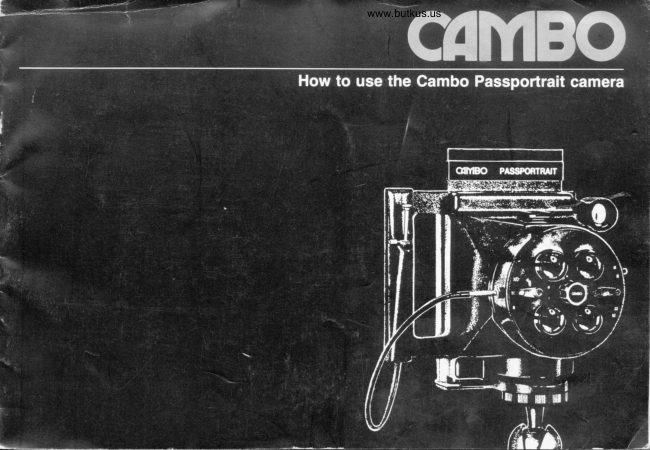 CAMBO Passportrait camera manual cover