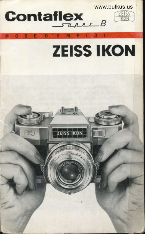 Zeiss Ikon Contaflex Super B Mode d'empoli manual cover