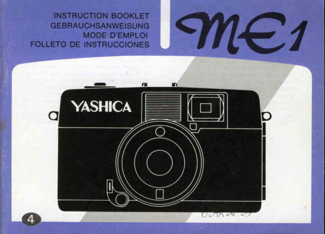 Yashica ME1 manual cover