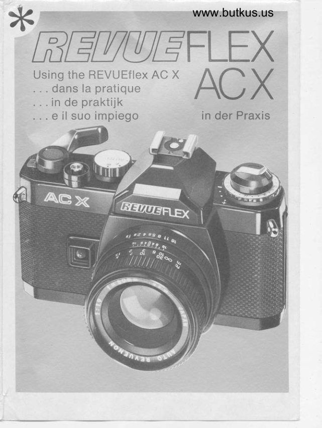 RevueFlex ACX manual cover