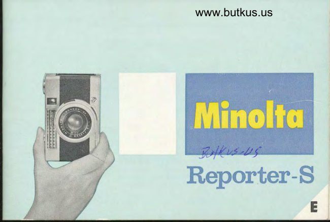 Minolta Reporter-S manual cover
