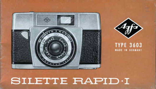 Agfa Silette rapid I manual cover