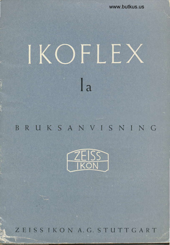 Zeiss Ikon Ikoflex Ia - Bruksanvisning manual cover