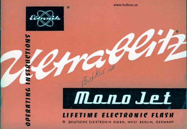 Ultrablitz Mono Jet manual cover