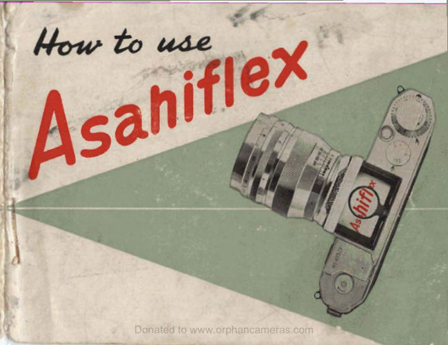 Pentax Asahiflex — right-hand pages manual cover