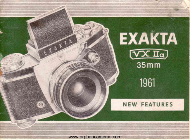 Exakta VX-IIa Automatic booklet manual cover