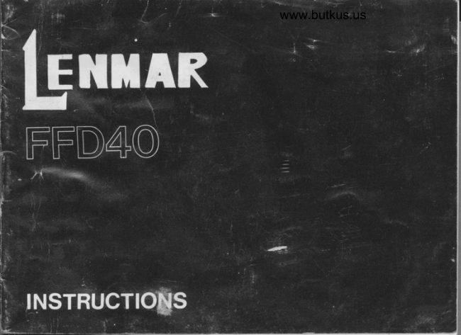 Lenmar FFD 40 manual cover