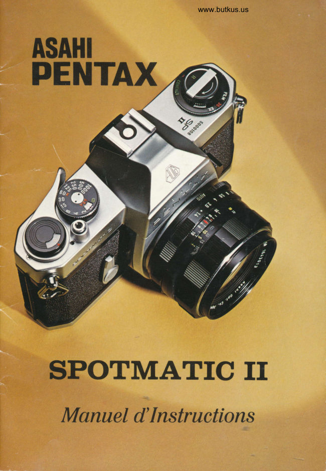 Pentax Spotmatic II manual cover