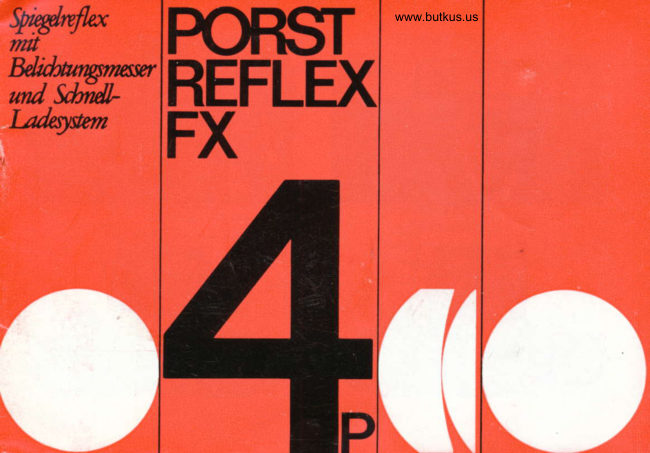 Porst Reflex FX 4p manual cover