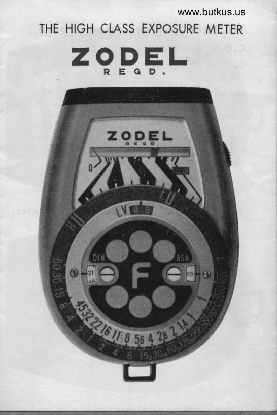 ZODEL REGD manual cover