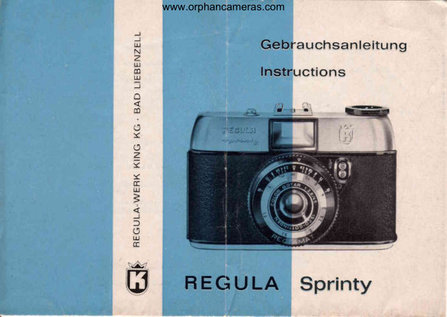 Regula Sprinty manual cover