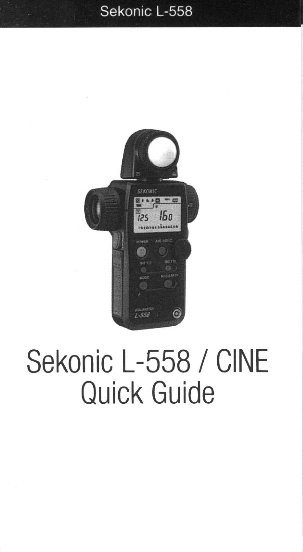 Sekonic DualMaster L-558 / CINE manual cover