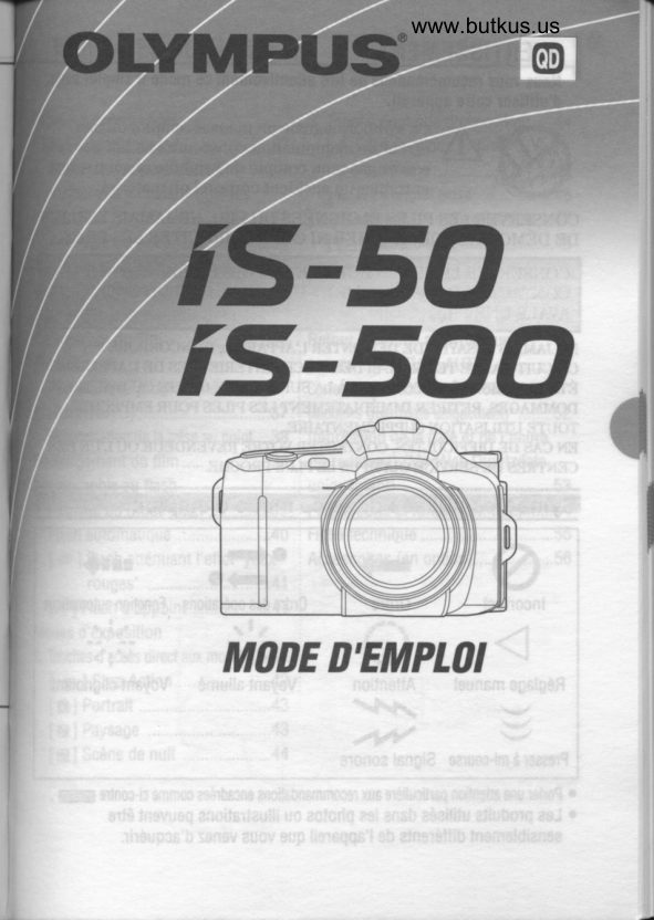 Olympus IS-50 / IS-500 manual cover