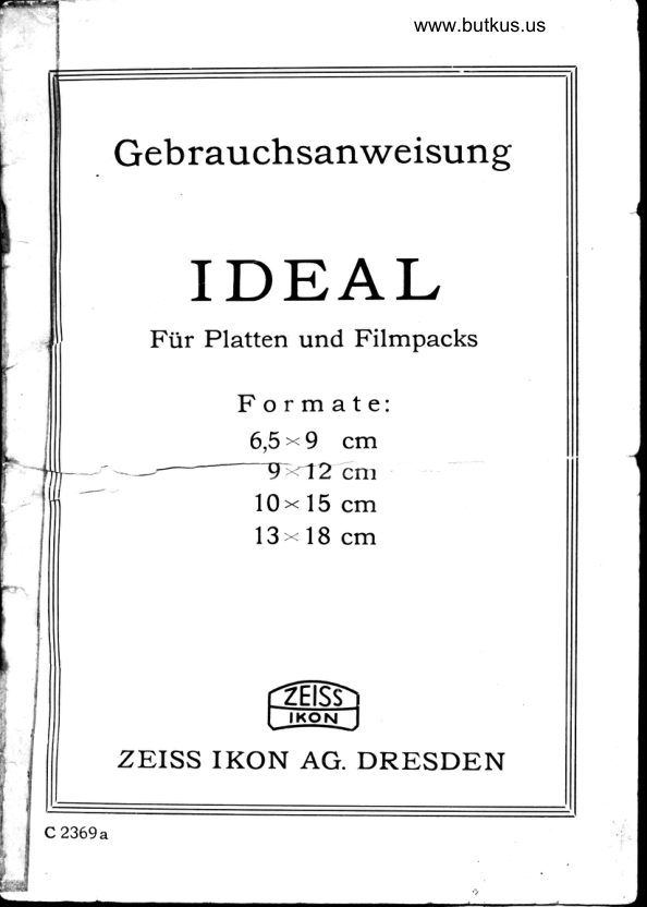 IDEAL manual cover