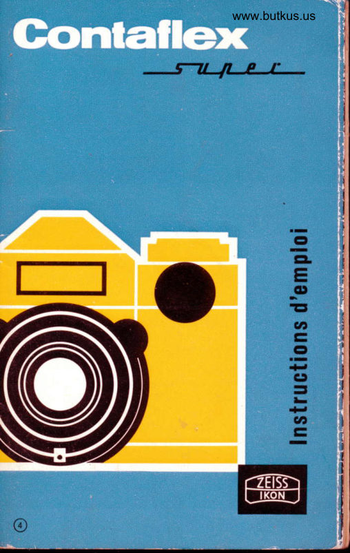 Zeiss Ikon Contaflex Super manual cover