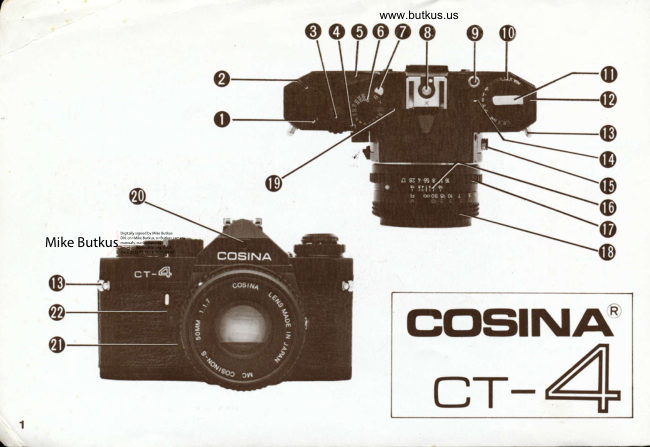 Cosina Ct 4 Pix manual cover