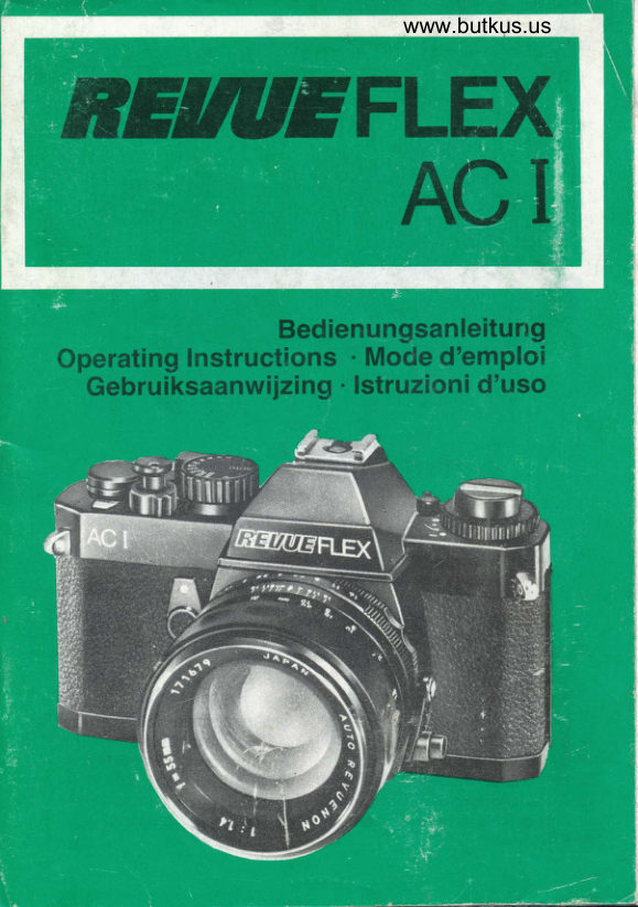 RevueFlex AC1 manual cover