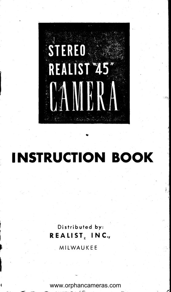 Stereo Realist 45 manual cover