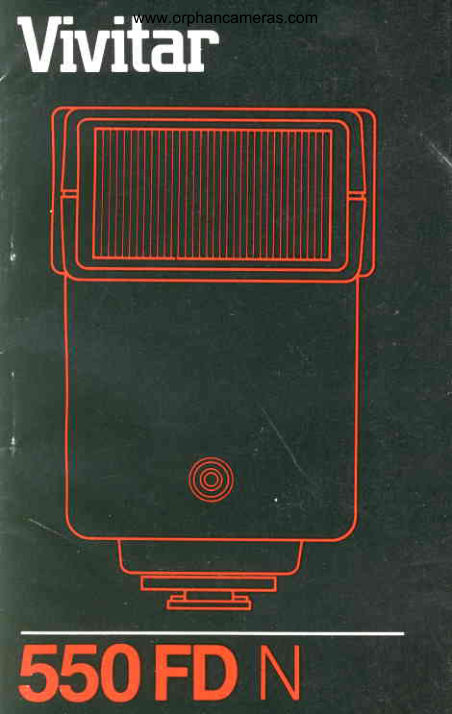 Vivitar 550 FD N manual cover