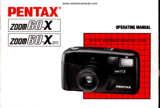 Pentax IQZoom 60-X / IQZoom 60-X date manual cover
