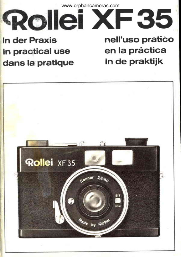 Rollei XF 35 manual cover