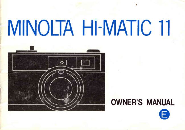 Minolta Hi-matic II manual cover