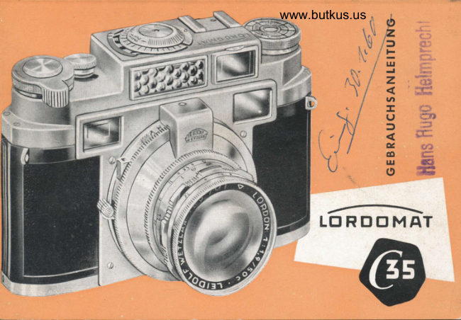 Lordomat C35 manual cover