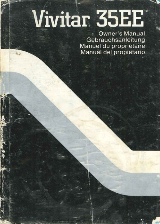 Vivitar 35 EE manual cover