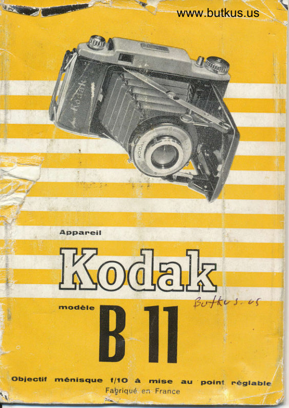 Kodak B11 manual cover