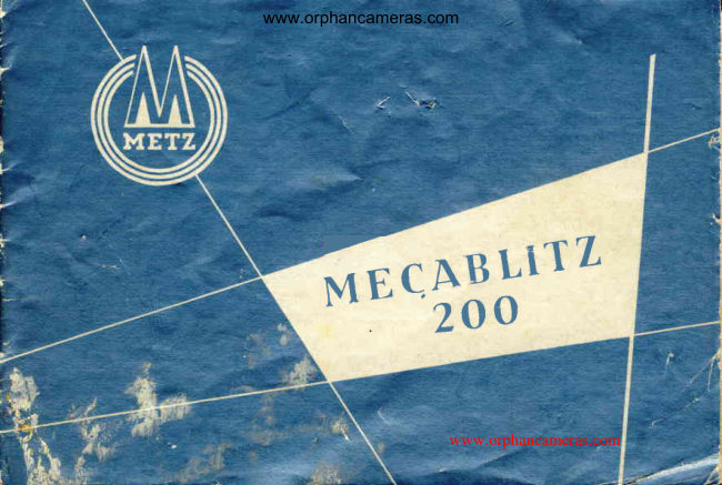 Metz Mecablitz 200 manual cover