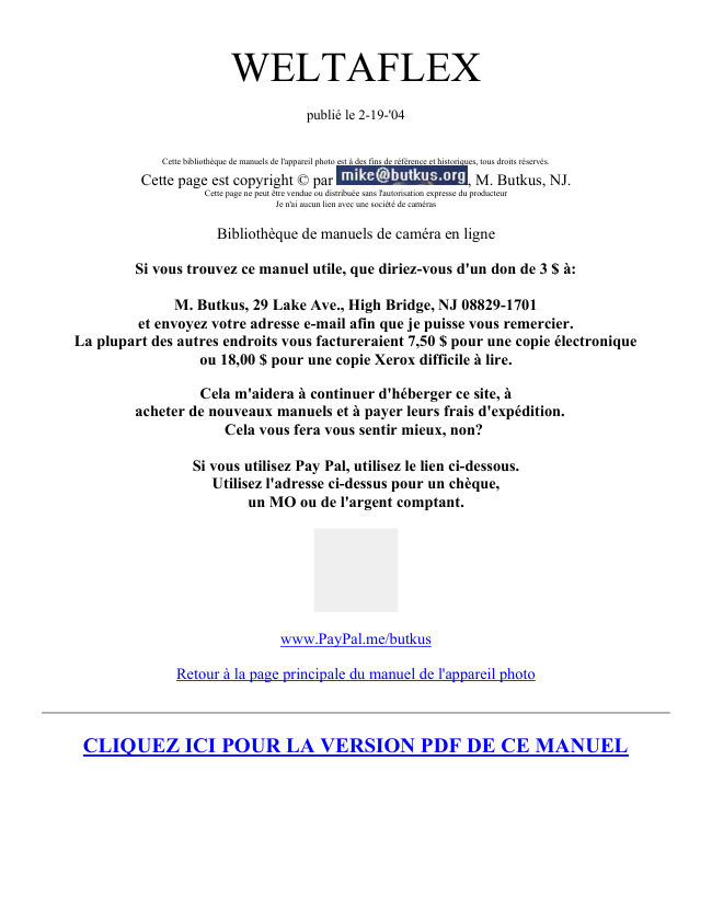 Weltaflex manual cover