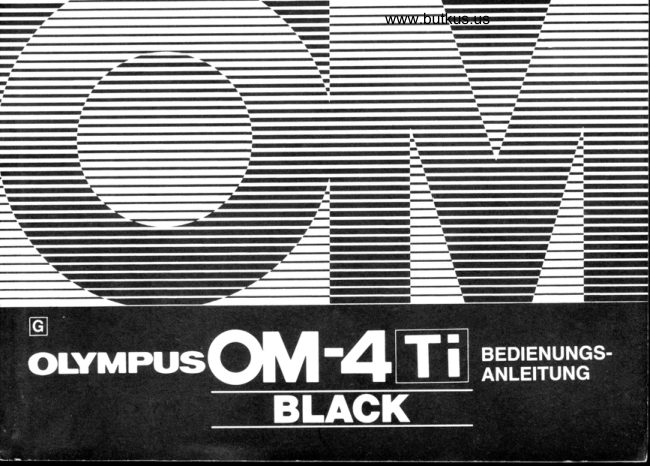 OLYMPUS OM-4 Ti Pt. 1 manual cover