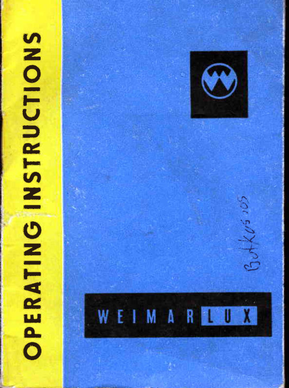 Weimar Lux manual cover