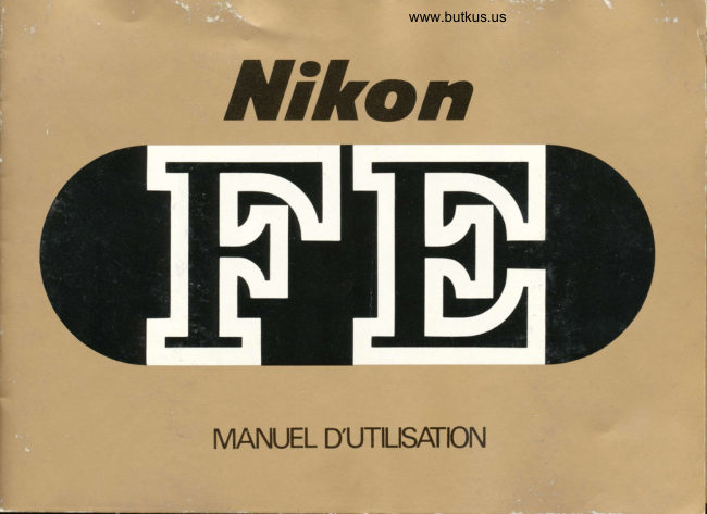 Nikon FE manual cover