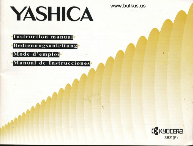 Yashica 3BZ manual cover