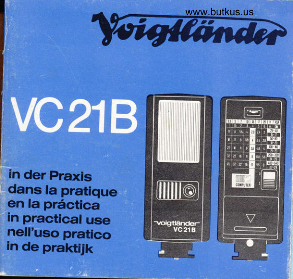 Voigtlander VC21B Electronic Flash manual cover