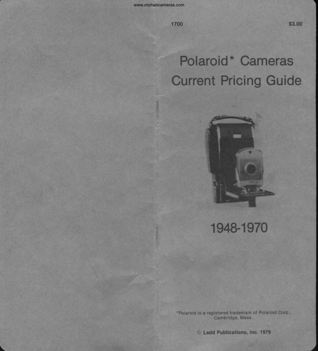 Polaroid Current Pricing - 1948 - '70 manual cover