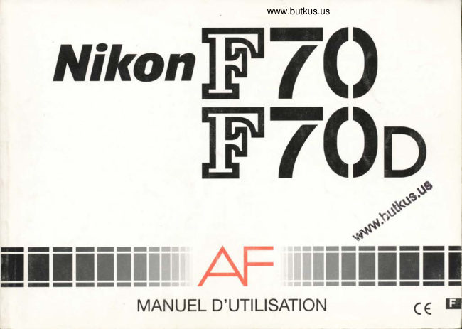 NIKON F70 manual cover