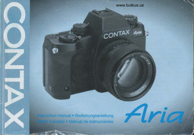 contax aria 01 manual cover