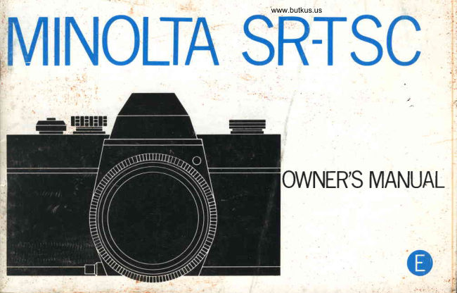 Minolta SRT SC manual cover
