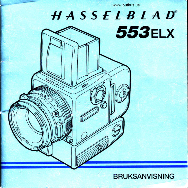 Hasselblad 553 ELX bruksanvisning manual cover
