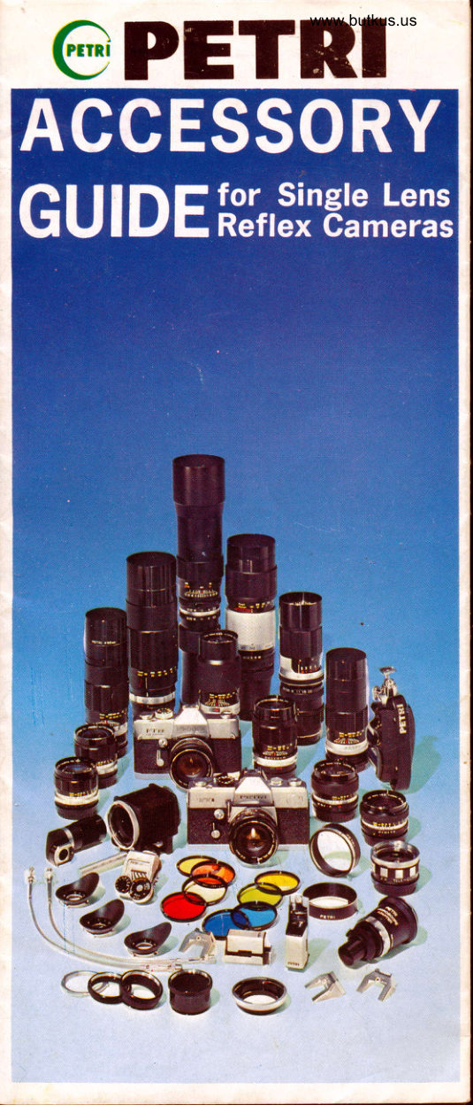 Petri Accessories and Lenses manual cover