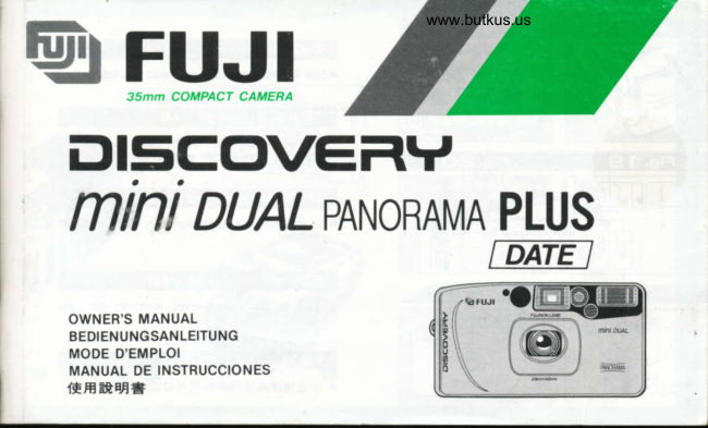 Fujifilm fuji discovery mini dual panorama manual cover