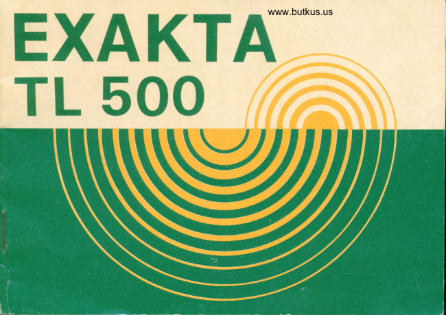 Exakta TL500 manual cover