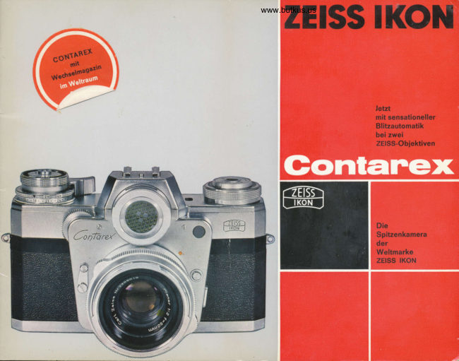 Zeiss Ikon Contarex booklet manual cover